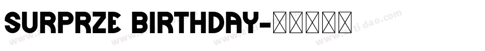 Surprze Birthday字体转换